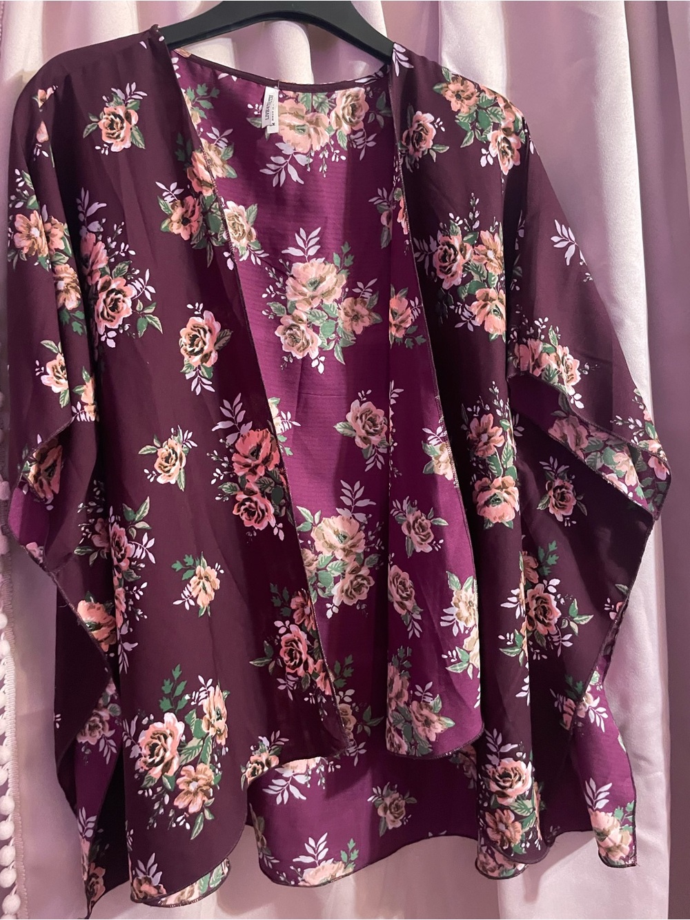 Live 4 Truth Purple Violet Floral Cover Up
